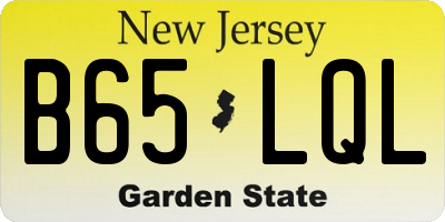 NJ license plate B65LQL