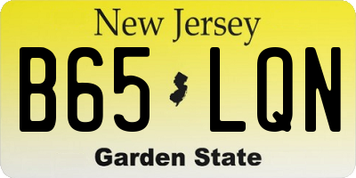 NJ license plate B65LQN