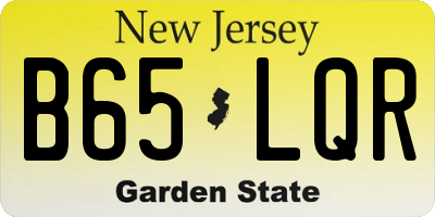 NJ license plate B65LQR