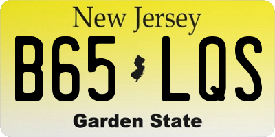 NJ license plate B65LQS