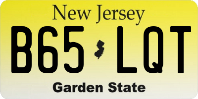 NJ license plate B65LQT