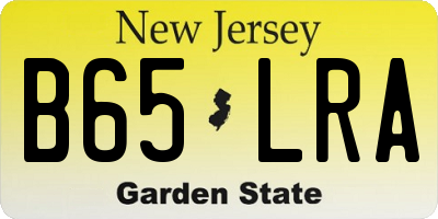 NJ license plate B65LRA
