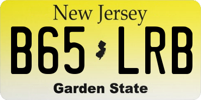 NJ license plate B65LRB