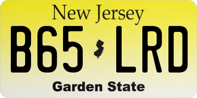 NJ license plate B65LRD