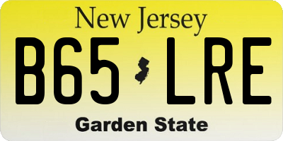 NJ license plate B65LRE