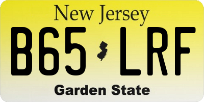NJ license plate B65LRF