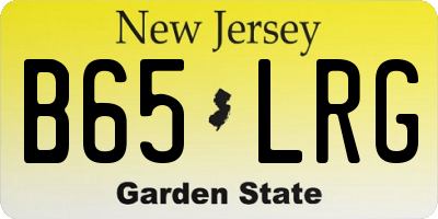 NJ license plate B65LRG