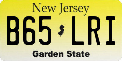 NJ license plate B65LRI