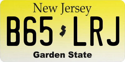 NJ license plate B65LRJ