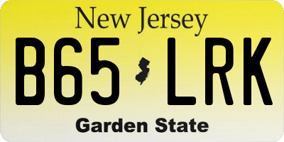 NJ license plate B65LRK