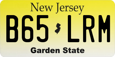 NJ license plate B65LRM