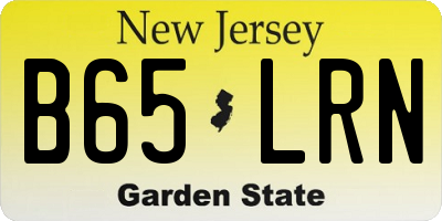 NJ license plate B65LRN