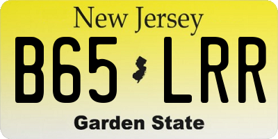 NJ license plate B65LRR