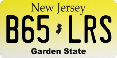 NJ license plate B65LRS