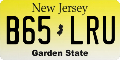 NJ license plate B65LRU