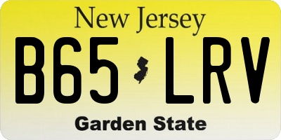 NJ license plate B65LRV