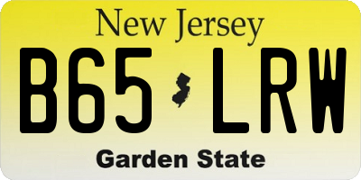 NJ license plate B65LRW