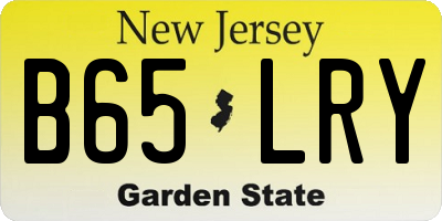 NJ license plate B65LRY