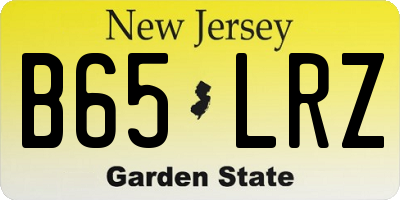 NJ license plate B65LRZ