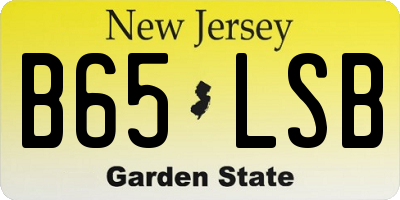 NJ license plate B65LSB