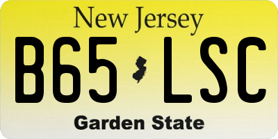NJ license plate B65LSC