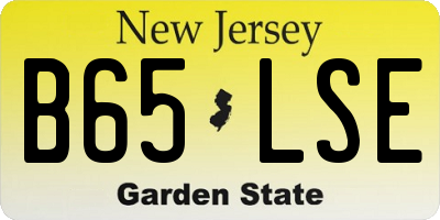 NJ license plate B65LSE