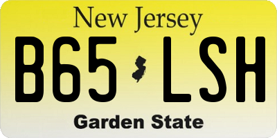 NJ license plate B65LSH