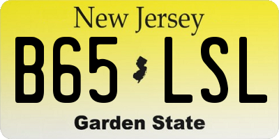 NJ license plate B65LSL