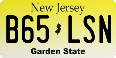 NJ license plate B65LSN