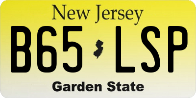 NJ license plate B65LSP