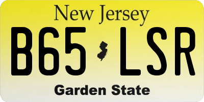 NJ license plate B65LSR
