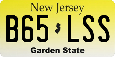NJ license plate B65LSS