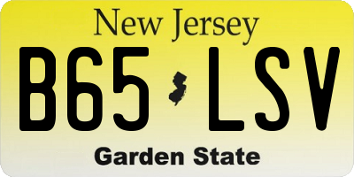 NJ license plate B65LSV