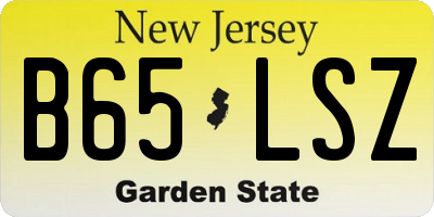 NJ license plate B65LSZ