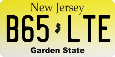 NJ license plate B65LTE