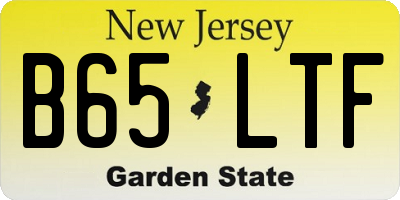 NJ license plate B65LTF