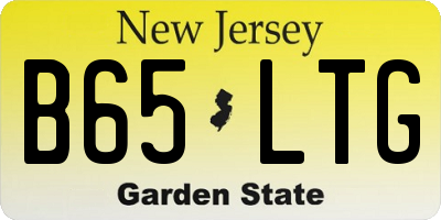 NJ license plate B65LTG