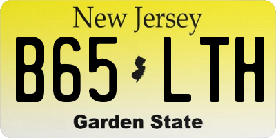 NJ license plate B65LTH