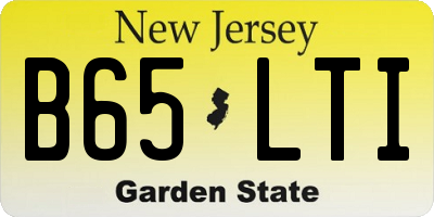 NJ license plate B65LTI