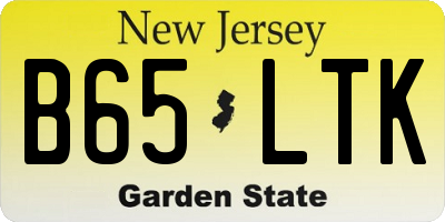 NJ license plate B65LTK