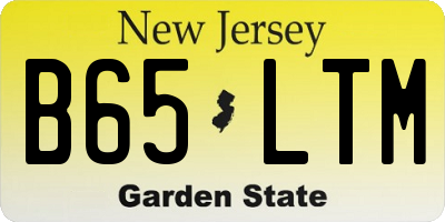 NJ license plate B65LTM