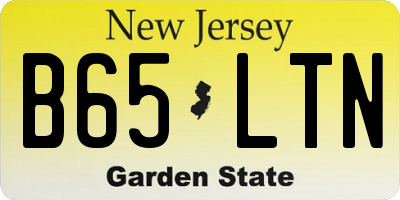 NJ license plate B65LTN