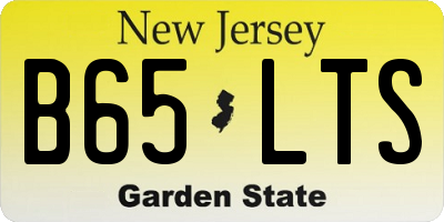 NJ license plate B65LTS