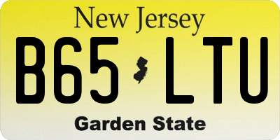 NJ license plate B65LTU