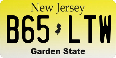 NJ license plate B65LTW