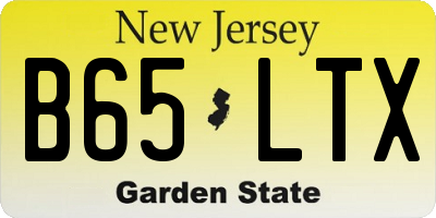 NJ license plate B65LTX