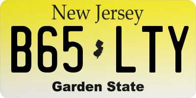 NJ license plate B65LTY