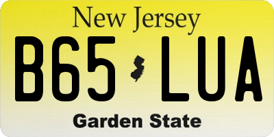 NJ license plate B65LUA