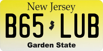 NJ license plate B65LUB