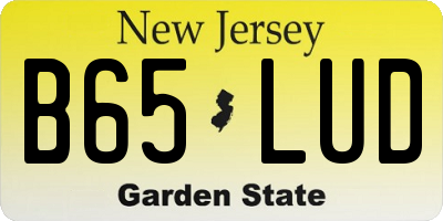 NJ license plate B65LUD